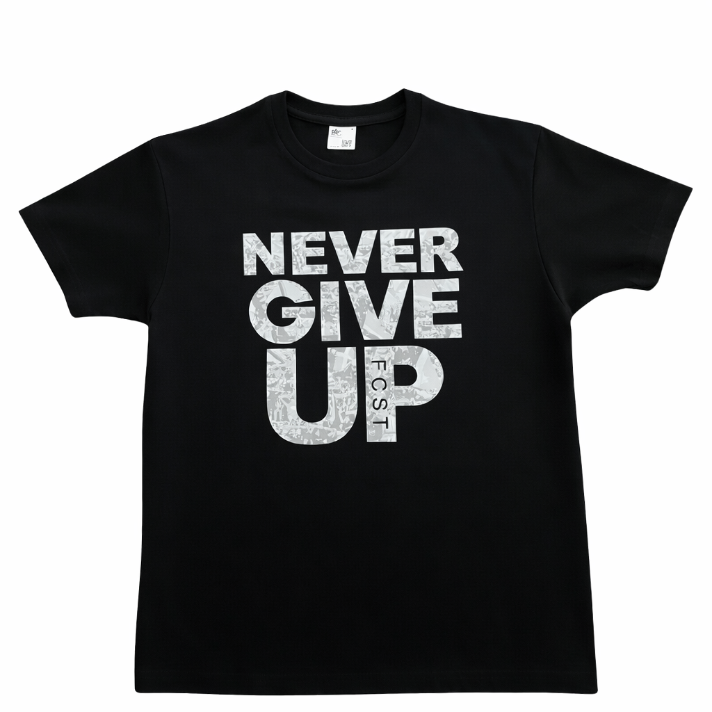 Tričko „NEVER GIVE UP“ – čierne